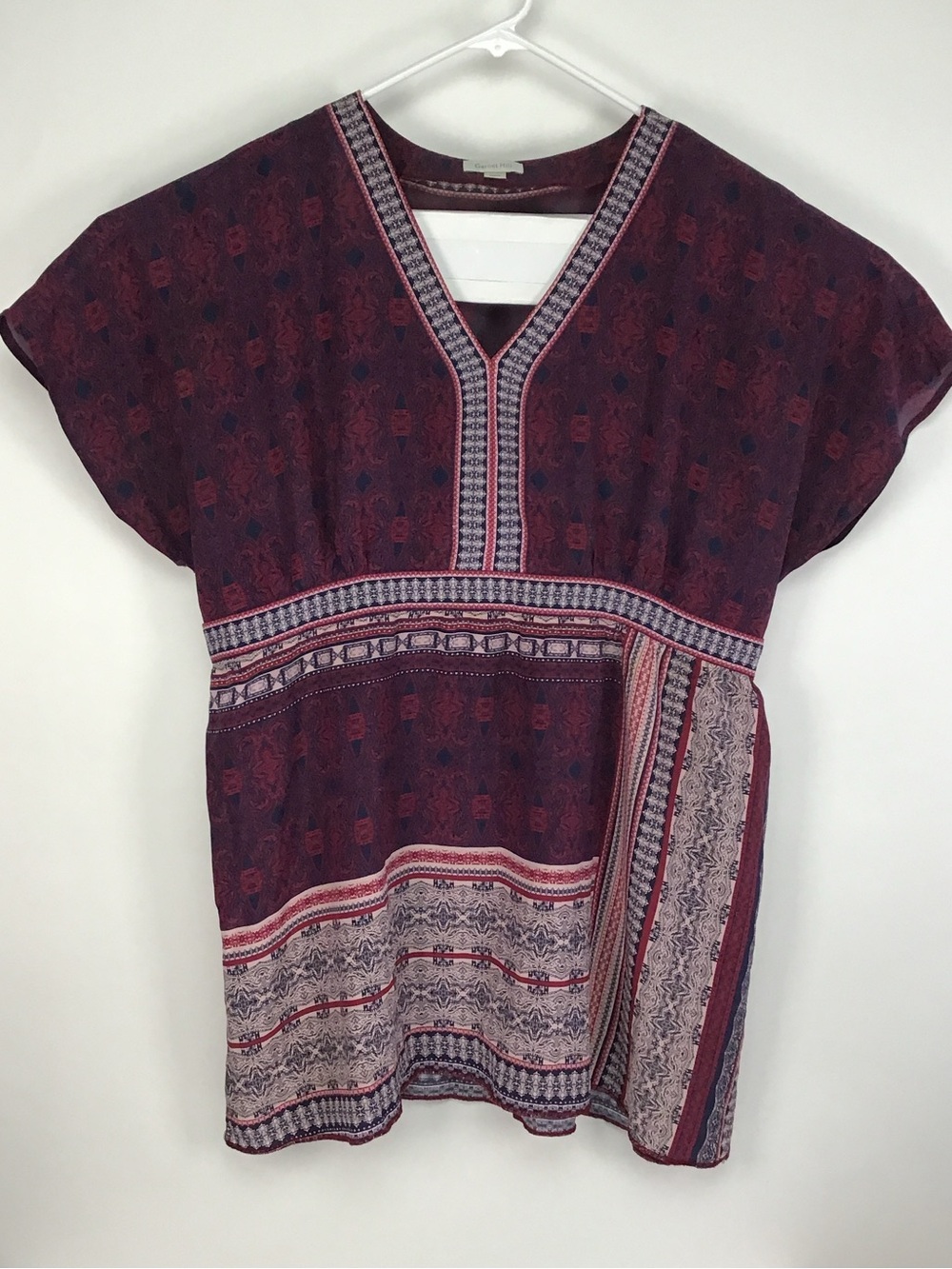 Garnet Hill women’s multicolor silk tunic 18